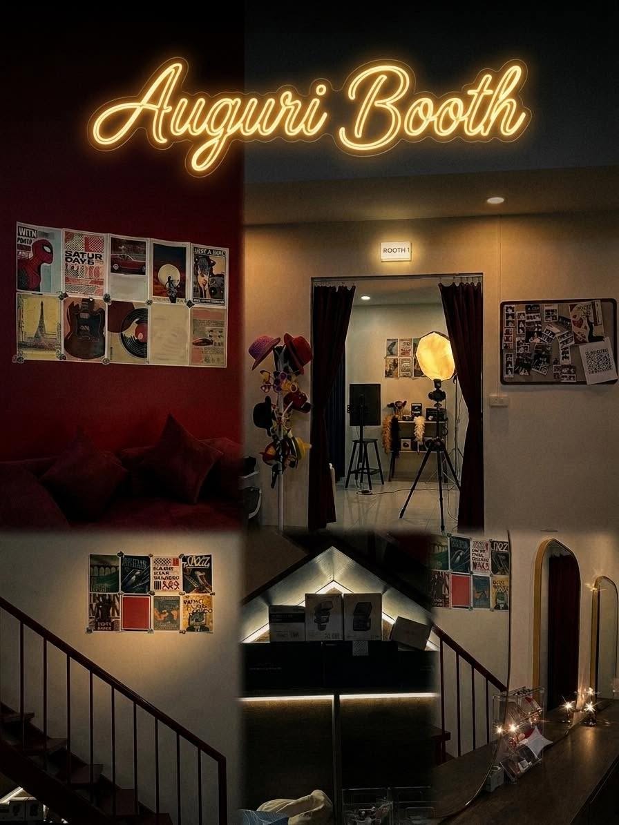 Không gian studio: neon, Room 1, props và lounge